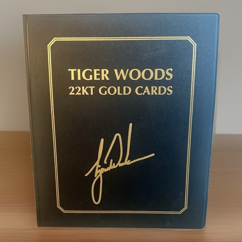 Upper Deck Tiger Woods 22KT Gold 2000 Major Championships Card Binder
